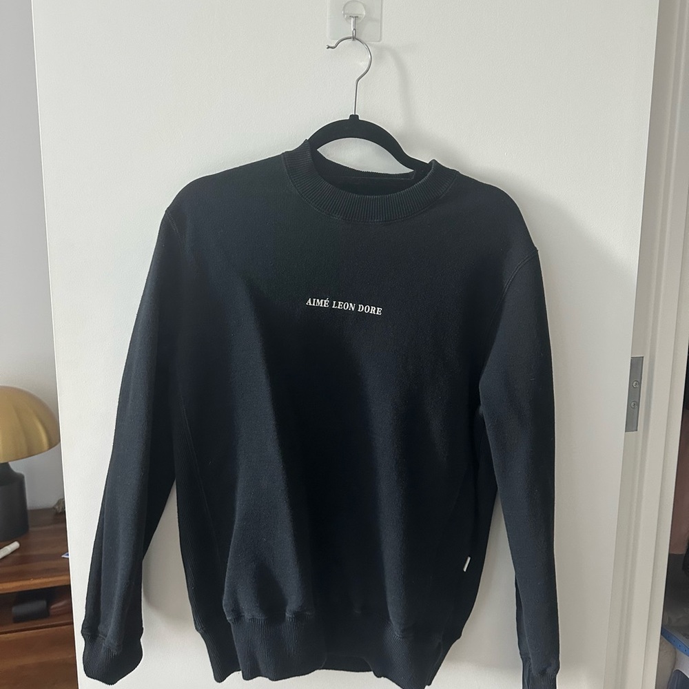 Aime Leon Dore Black Uniform Crewneck Sweatshirt S